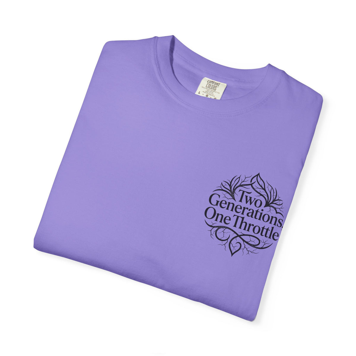 Two Generations One Throttle T-Shirt — Vintage Motorcycle Family Tee