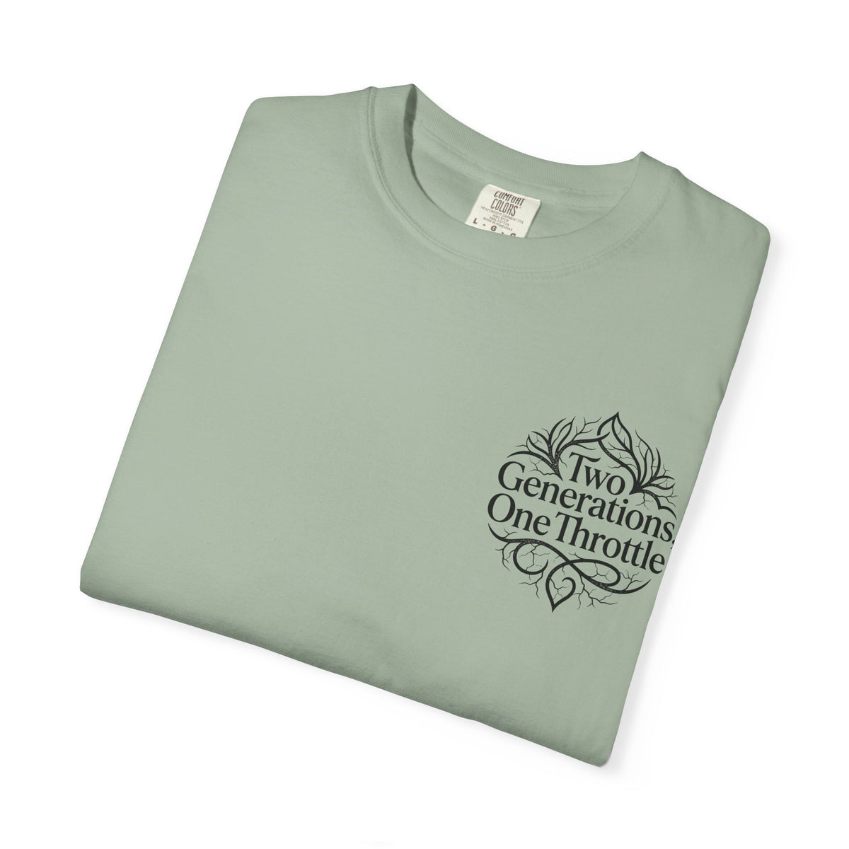 Two Generations One Throttle T-Shirt — Vintage Motorcycle Family Tee