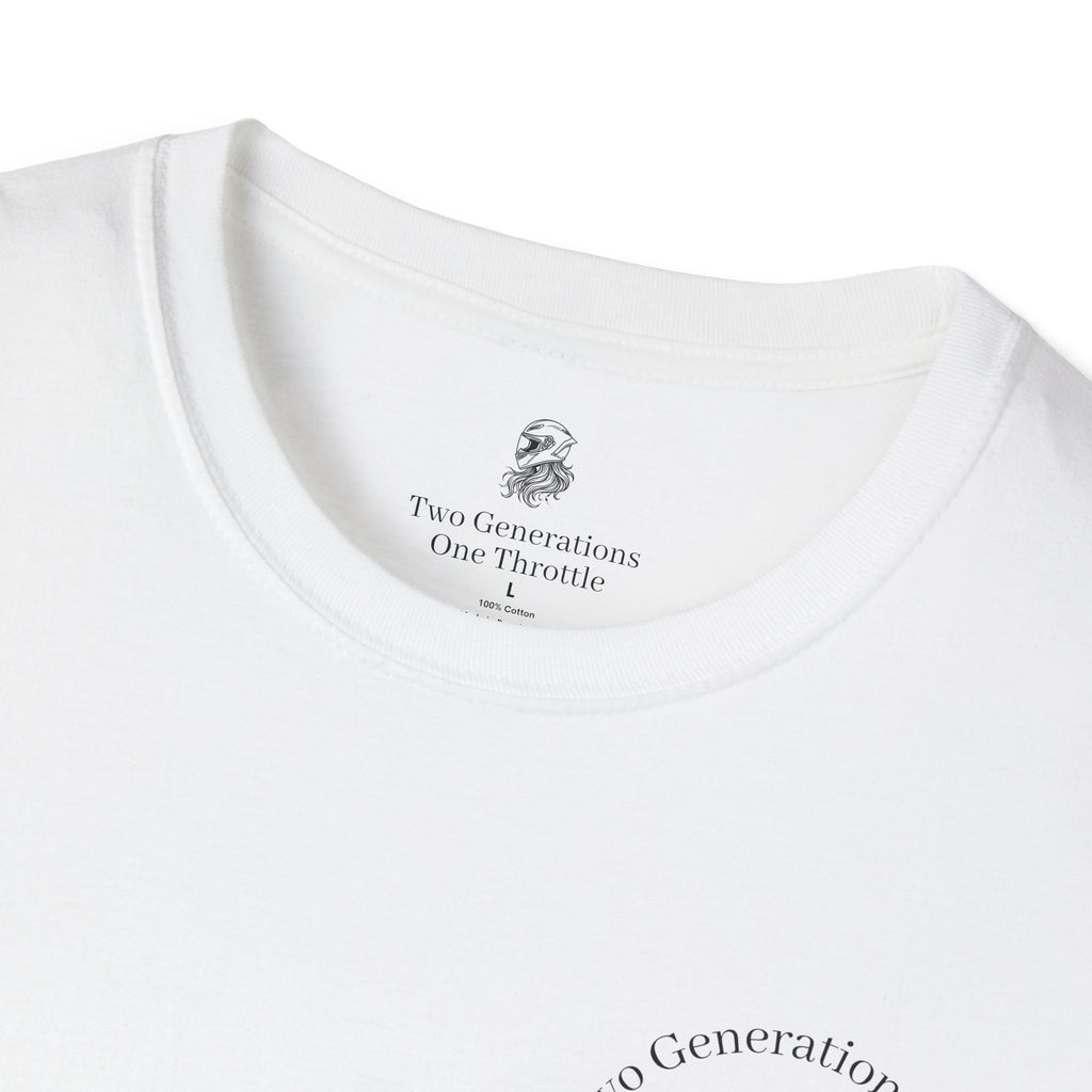 Two Generations One Throttle T-Shirt | Motorcycle Mom Daughter Gift | Women Who Ride Tee | Biker Sisterhood Graphic Shirt | Passed Down Not Slowed Down