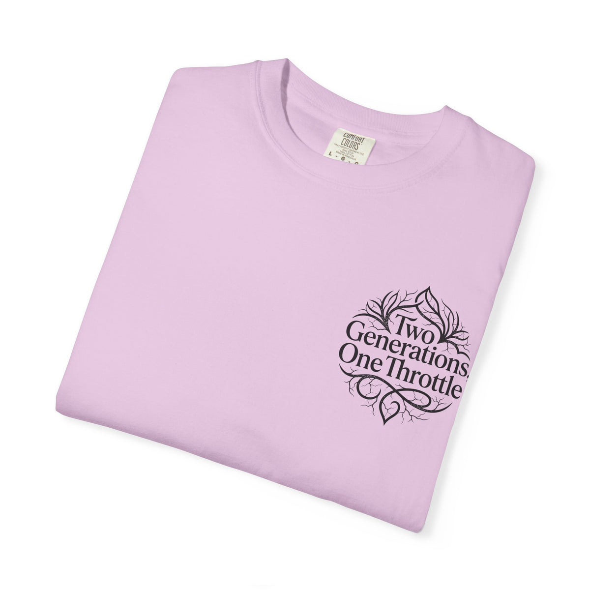 Two Generations One Throttle T-Shirt — Vintage Motorcycle Family Tee