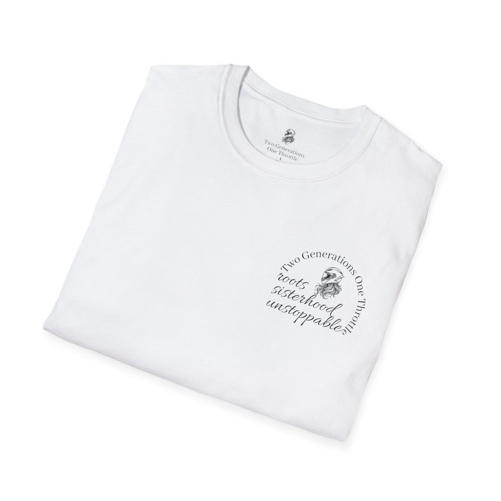 Two Generations One Throttle T-Shirt | Motorcycle Mom Daughter Gift | Women Who Ride Tee | Biker Sisterhood Graphic Shirt | Passed Down Not Slowed Down