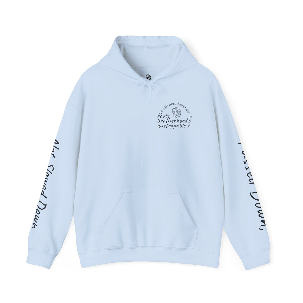 Copy of Two Generations One Throttle Hoodie | Motorcycle Mom Daughter Gift | Women Who Ride Sweatshirt | Biker Sisterhood Apparel | Passed Down Not Slowed Down