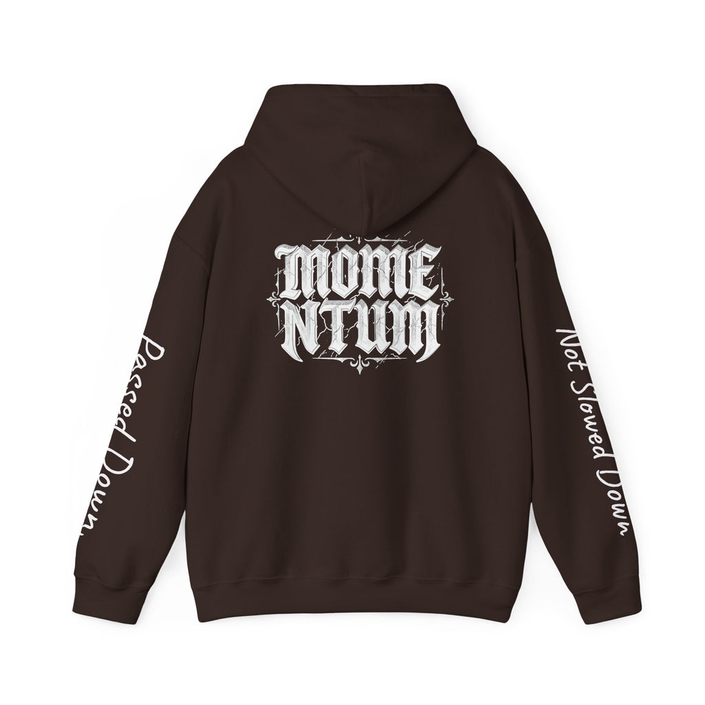 Momentum Hoodie | Motorcycle Brotherhood Sweatshirt | Passed Down Never Slowed Down | Biker Dad Son Gift | Men's Moto Streetwear Hoodie