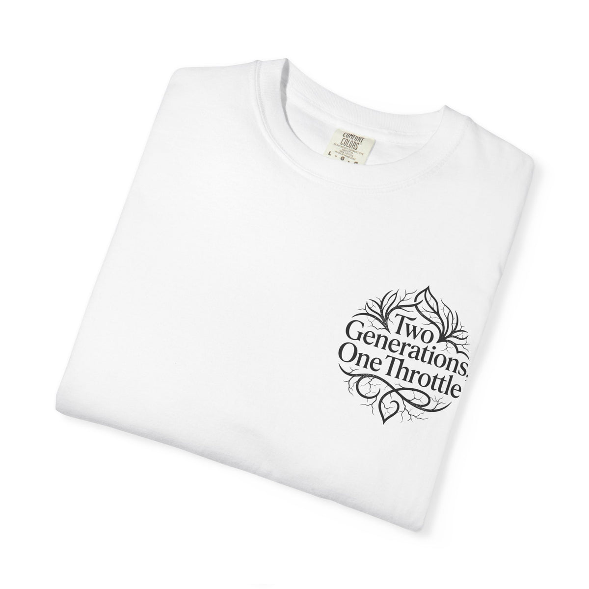 Two Generations One Throttle T-Shirt — Vintage Motorcycle Family Tee