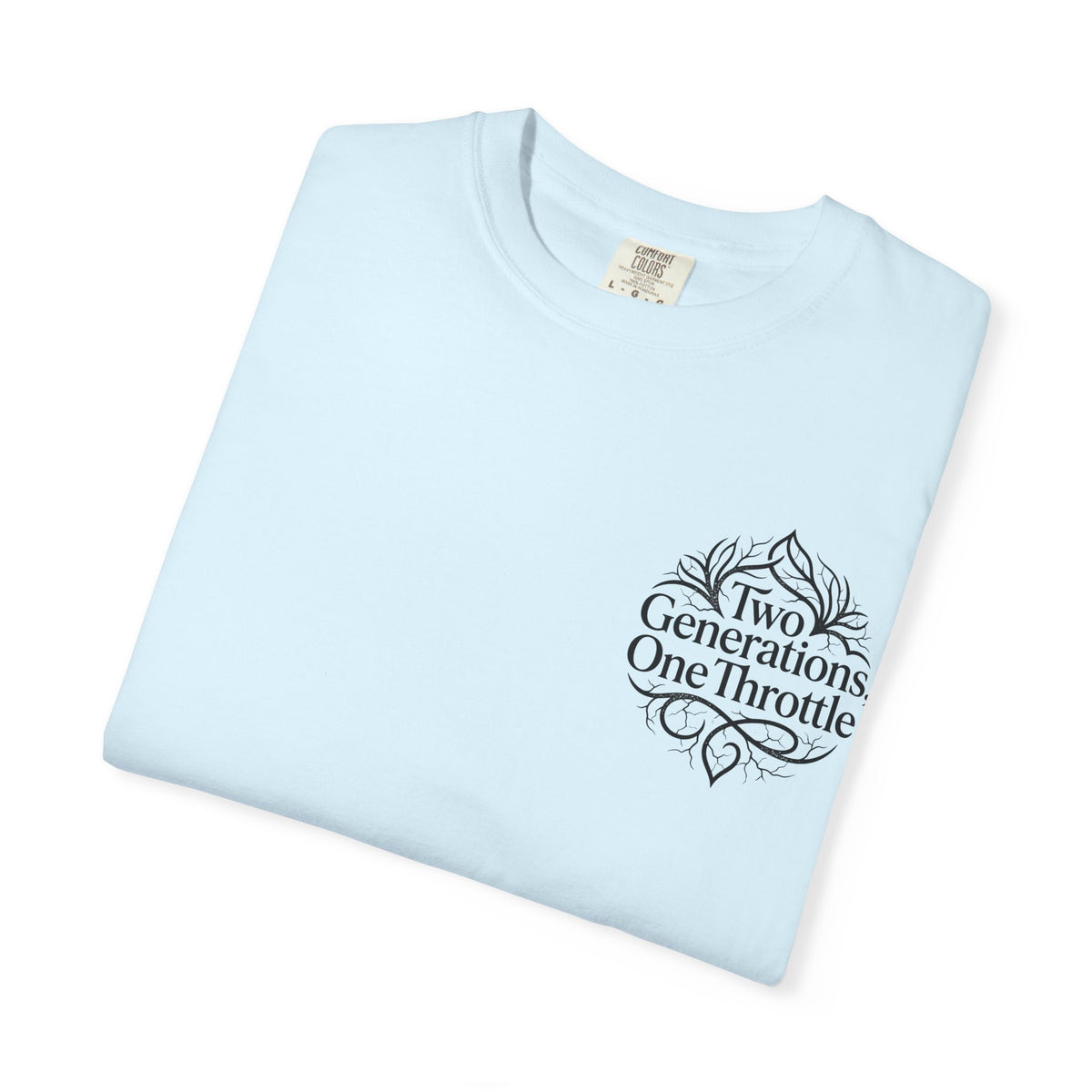 Two Generations One Throttle T-Shirt — Vintage Motorcycle Family Tee