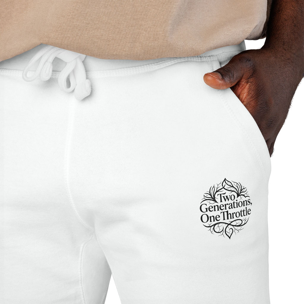 Embroidered Cozy Sweatpants — Minimal Script Logo Joggers