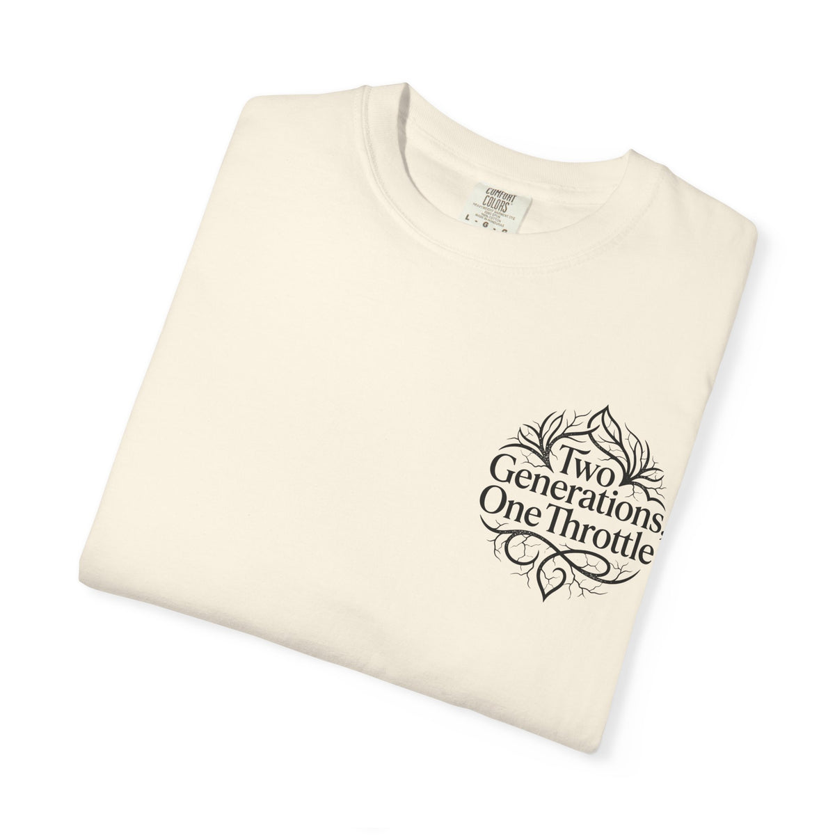 Two Generations One Throttle T-Shirt — Vintage Motorcycle Family Tee