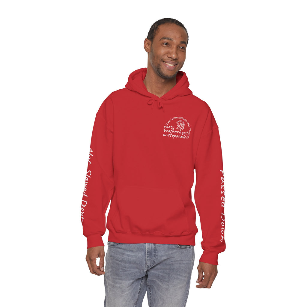 Momentum Hoodie | Motorcycle Brotherhood Sweatshirt | Passed Down Never Slowed Down | Biker Dad Son Gift | Men's Moto Streetwear Hoodie