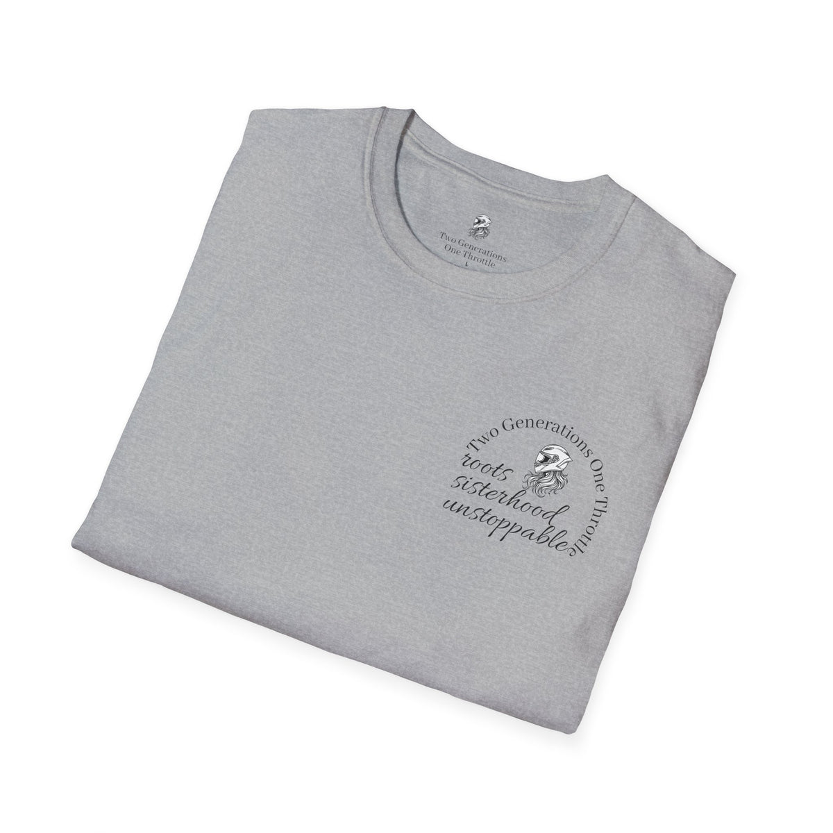 Two Generations One Throttle T-Shirt | Motorcycle Mom Daughter Gift | Women Who Ride Tee | Biker Sisterhood Graphic Shirt | Passed Down Not Slowed Down