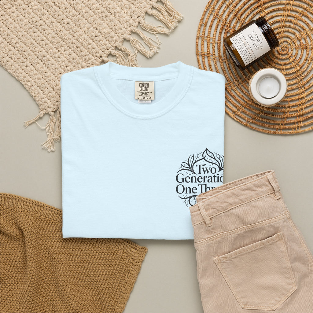 Two Generations One Throttle T-Shirt — Vintage Motorcycle Family Tee