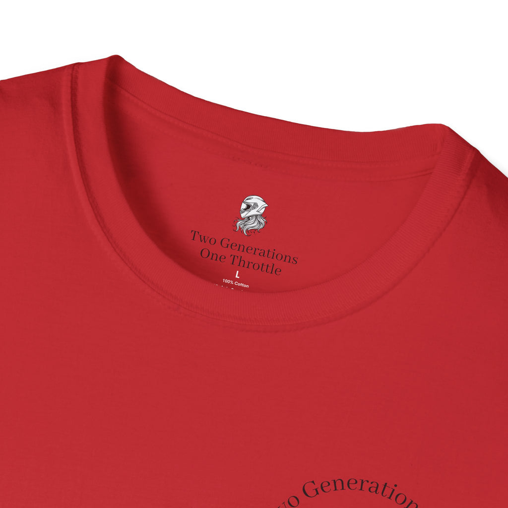 Two Generations One Throttle T-Shirt | Motorcycle Mom Daughter Gift | Women Who Ride Tee | Biker Sisterhood Graphic Shirt | Passed Down Not Slowed Down