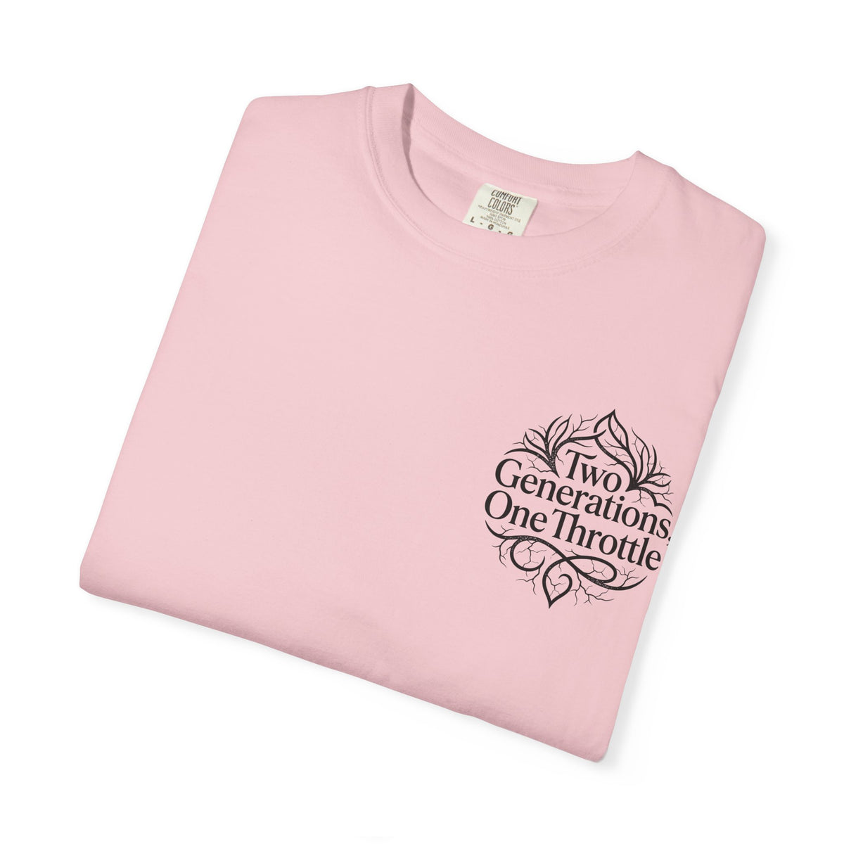 Two Generations One Throttle T-Shirt — Vintage Motorcycle Family Tee