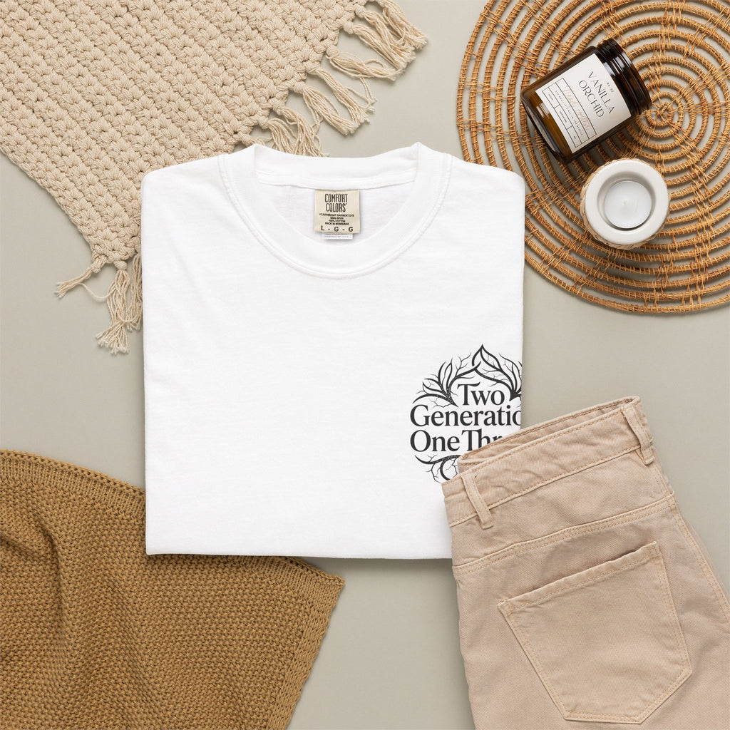 Two Generations One Throttle T-Shirt — Vintage Motorcycle Family Tee