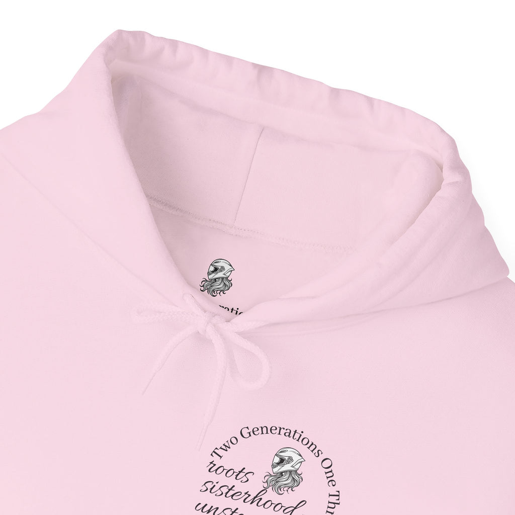 Two Generations One Throttle Hoodie | Motorcycle Mom Daughter Gift | Women Who Ride Sweatshirt | Biker Sisterhood Apparel | Passed Down Not Slowed Down