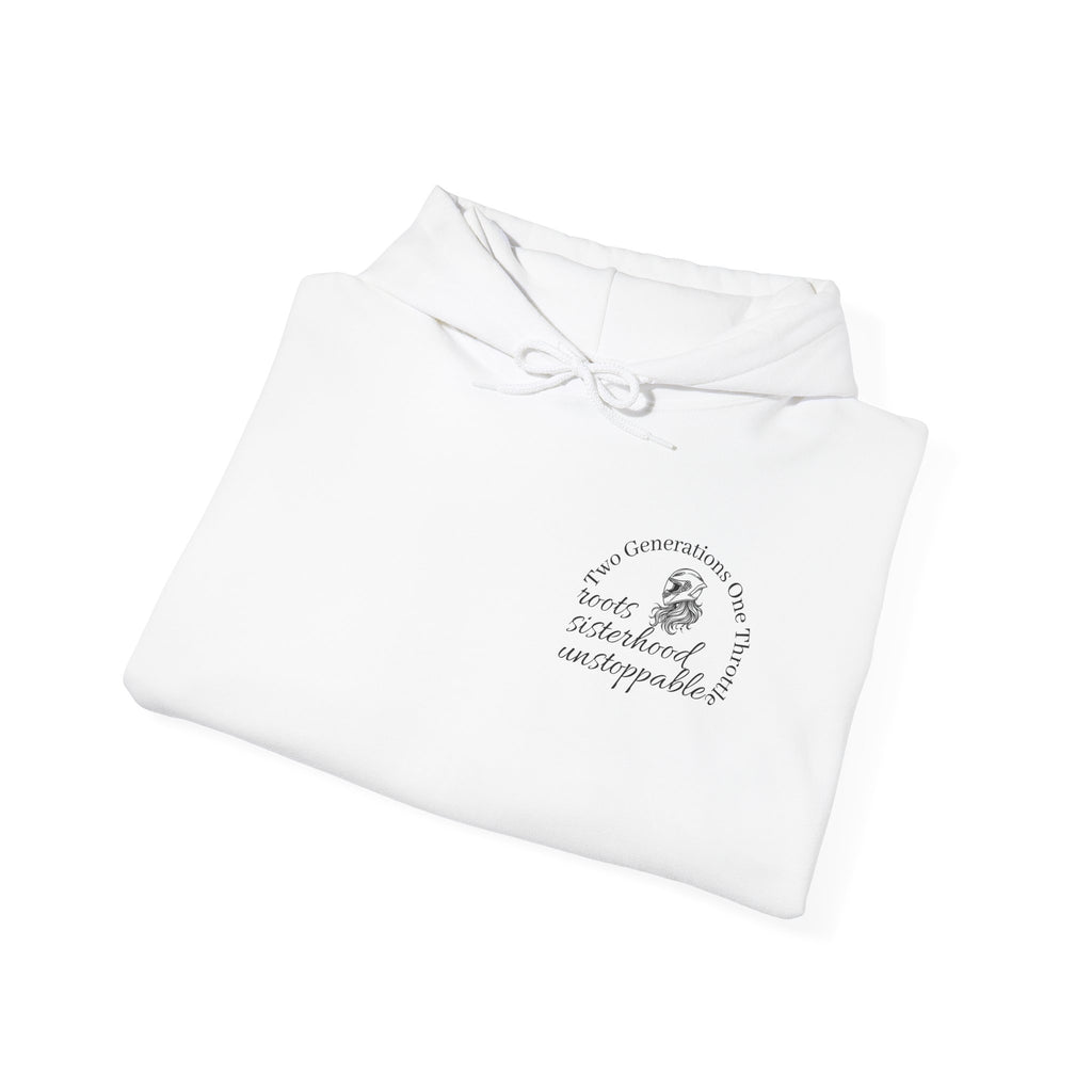 Two Generations One Throttle Hoodie | Motorcycle Mom Daughter Gift | Women Who Ride Sweatshirt | Biker Sisterhood Apparel | Passed Down Not Slowed Down