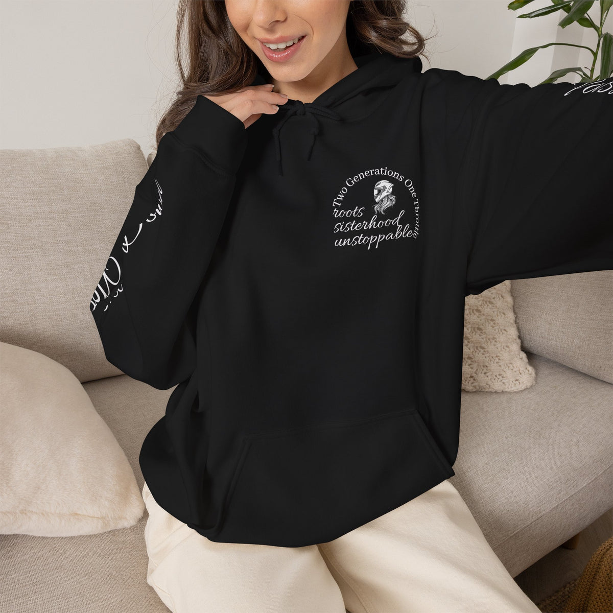 Copy of Two Generations One Throttle Hoodie | Motorcycle Mom Daughter Gift | Women Who Ride Sweatshirt | Biker Sisterhood Apparel | Passed Down Not Slowed Down